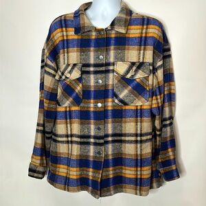 BYFBM multi colored warm fuzzy shaket, size XL